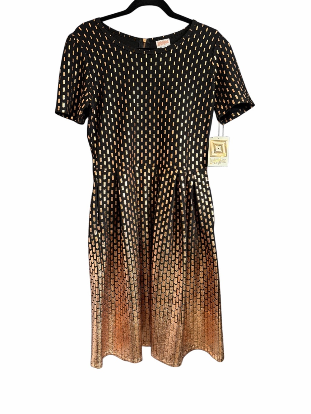 NEW Lularoe Black/ Rose Gold Dress